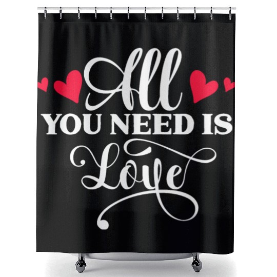 I LOVE YOU Shower Curtains