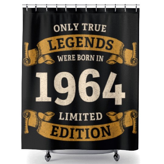 True Legends were born in 1964 60th Birthday Gift Shower Curtains