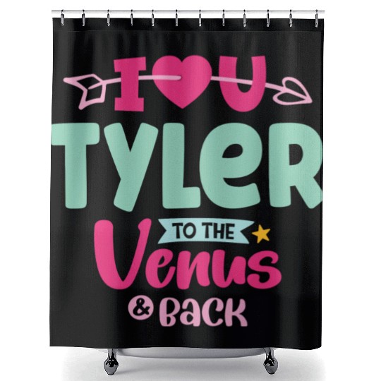I Love You Tyler Valentines Shower Curtains