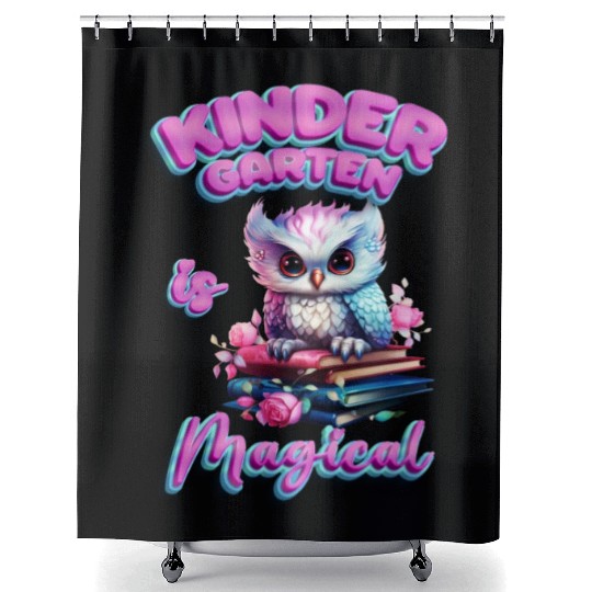 Enchanting Kindergarten Owl - Kindergarten is Magi Shower Curtains