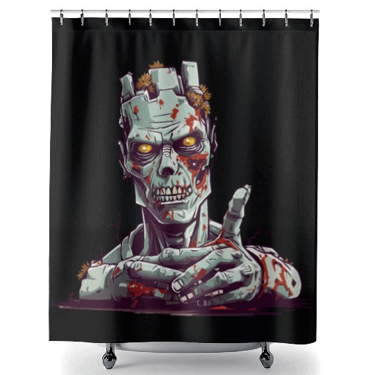 Zand zombie ok Shower Curtains