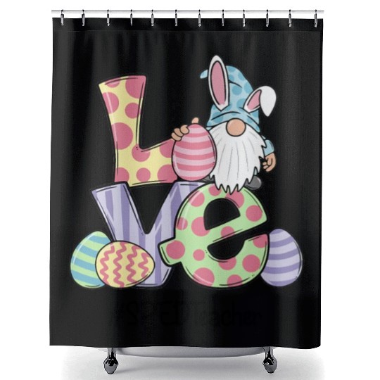 Love Easter Sped Teacher Gnomes Teacher Easter 202 Shower Curtains
