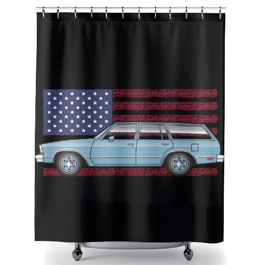 Usa Light Blue Shower Curtains