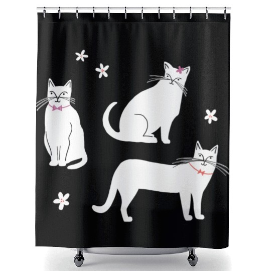 Spring Cats Shower Curtains
