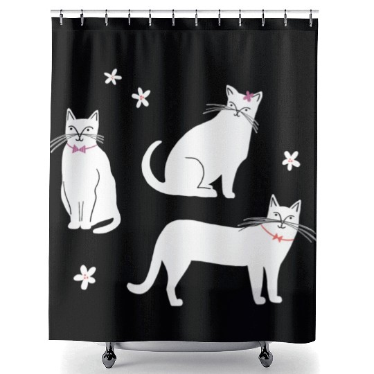 Spring Cats Shower Curtains