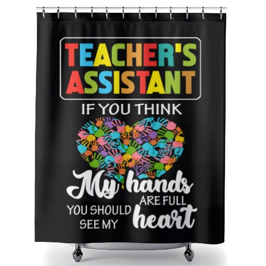 Teacher Assistant Cute Heart Quote Gift Shower Curtains For