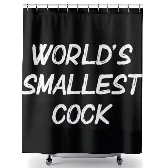 World s Smallest Cock Shower Curtains