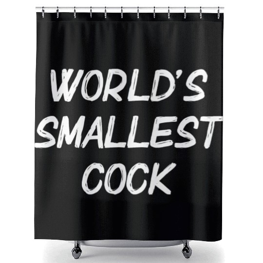 World s Smallest Cock Shower Curtains
