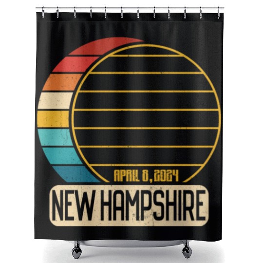 Total Solar Eclipse New Hampshire April 28 2024 Shower Curtains