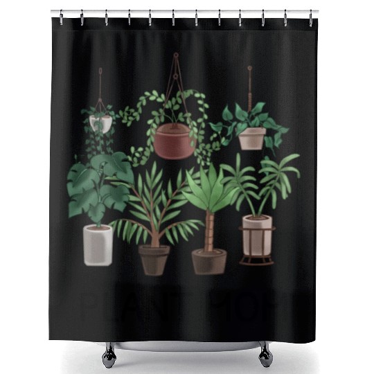 Plant Mom Potted Plant Lover Shower Curtains