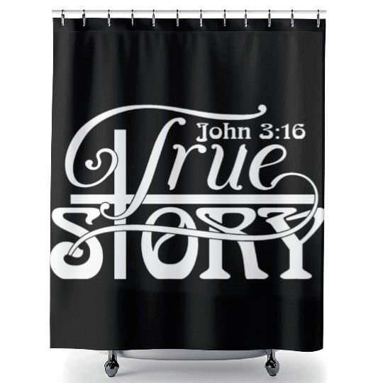 John 3:16 a True Story Love Jesus Christian Shower Curtains