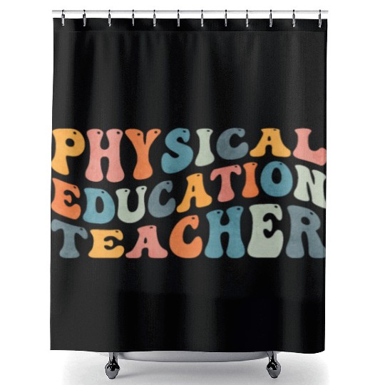 Groovy Physical Education Teacher PE Teaching Shower Curtains