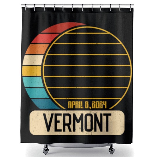 Total Solar Eclipse Vermont April 28 2024 Eclipse Shower Curtains