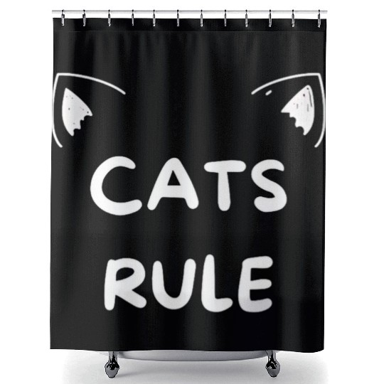 Cats rule, cat lovers Shower Curtains