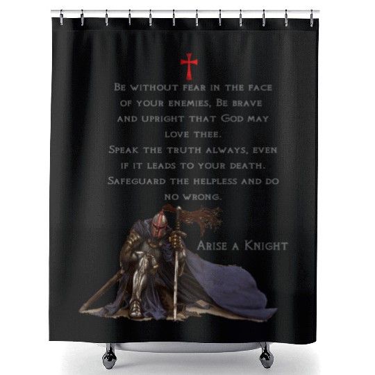 Knights Templar Christian Religious Warrior Oath Shower Curtains