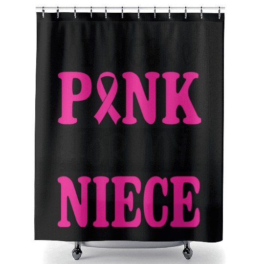I Wear Pink For My Niece Shower Curtains