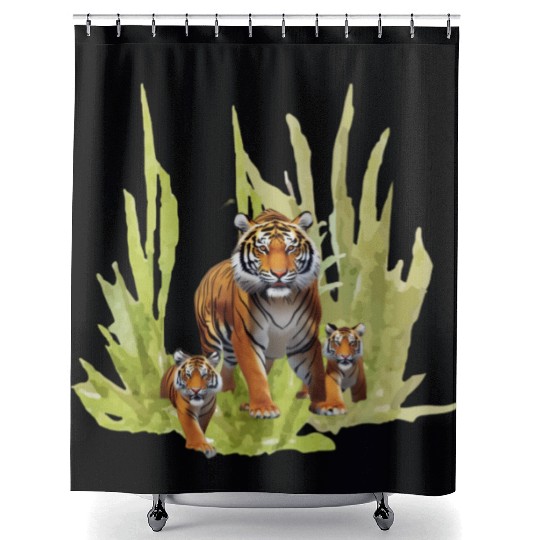 Wildlife Endangered Tiger Cubs Shower Curtains