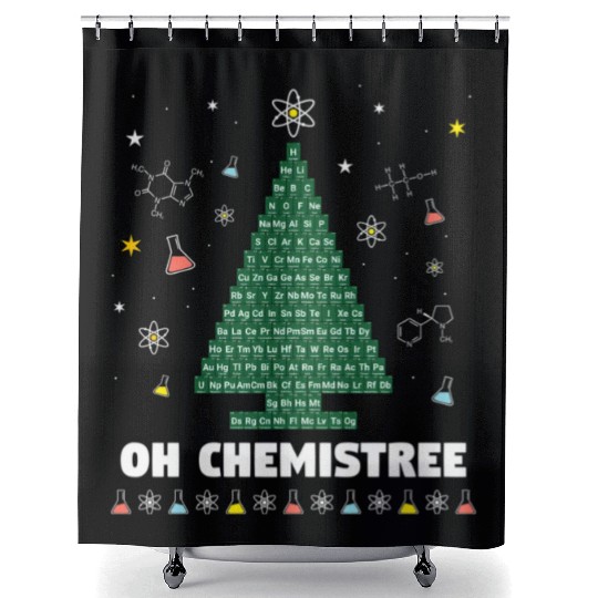 Oh Chemistree Periodic Table Chemistry Tree Shower Curtains