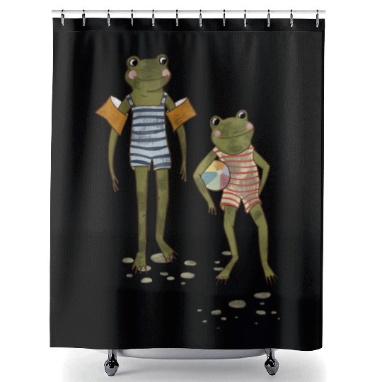 Frog Pond Friends Shower Curtains