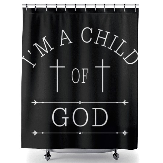 I'm a Child Of God Love Jesus Christian Christmas Shower Curtains