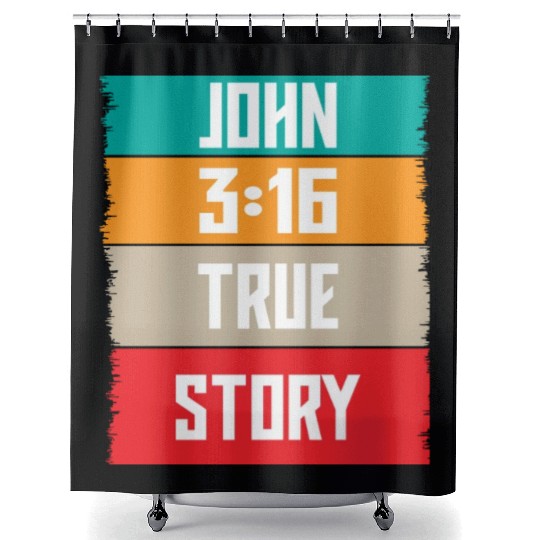 John 3:16 Lve Jesus Christian Christmas Shower Curtains
