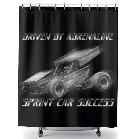 Sprint Car Mom Dirt Track Racing Racing Race Day Shower Curtains