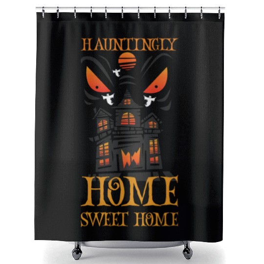 Horror Paranormal Haunted House Spooky Halloween Shower Curtains