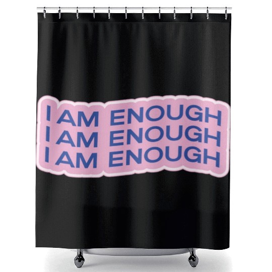 i am enough Shower Curtains