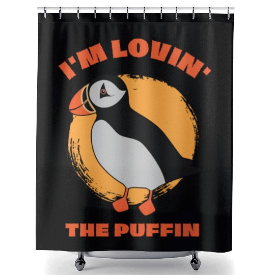 Lovin The Puffin Bird Lover Puffins Shower Curtains
