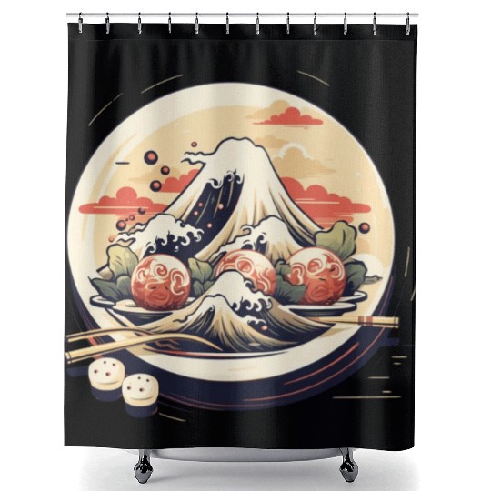 Great Takoyaki Shower Curtains