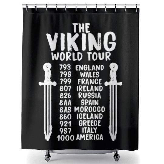 The Viking World Tour Shower Curtains