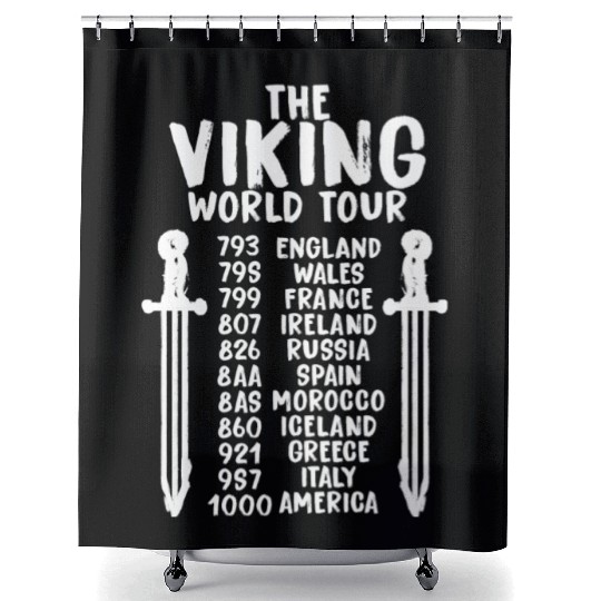 The Viking World Tour Shower Curtains