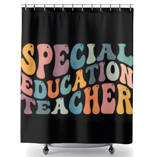 Groovy Special Education Teacher SPED Shower Curtains