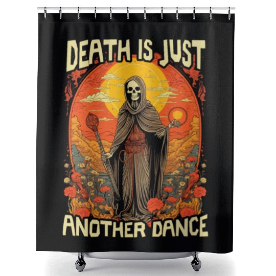 Dia De Los Muertos Sugar Skull Mexican Holiday Shower Curtains