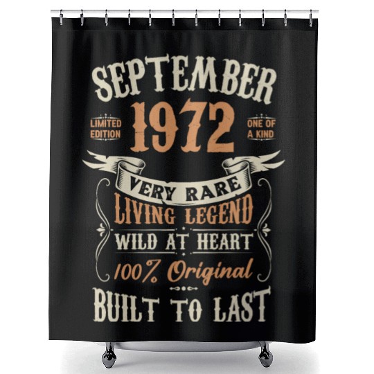 September 1972 Birthday Surprise Shower Curtains