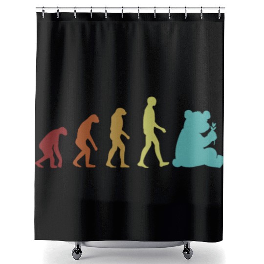 Panda Evolution Panda Bear Friend Lover Giant Shower Curtains