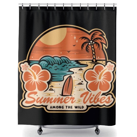 SUMMER VIBES: Among the Wild Shower Curtains