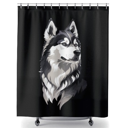 Husky Shower Curtains