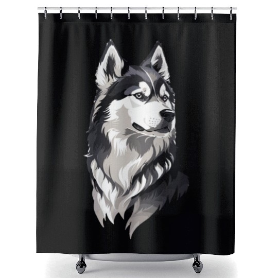 Husky Shower Curtains