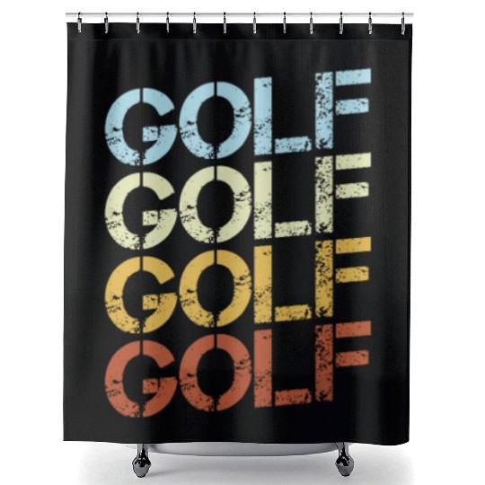 Golf Retro Shower Curtains