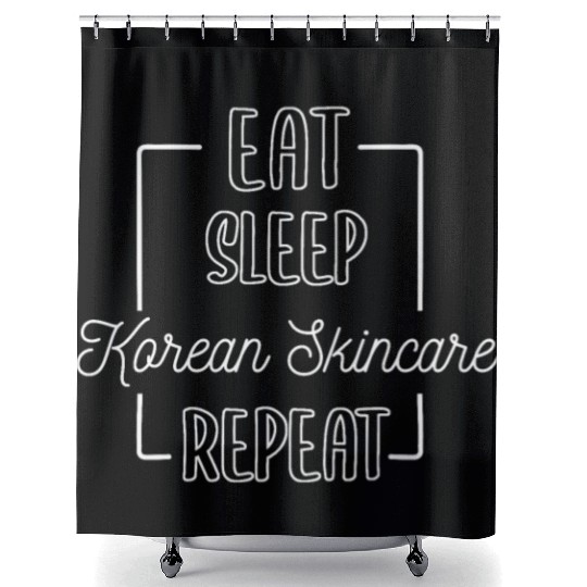 South Korea Fashion K-Beauty Skincare Korean Skin Shower Curtains