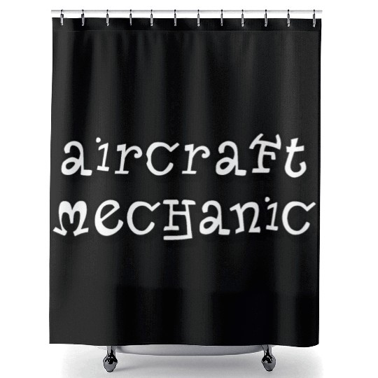 Aircraft Mechanic Simple Shower Curtains