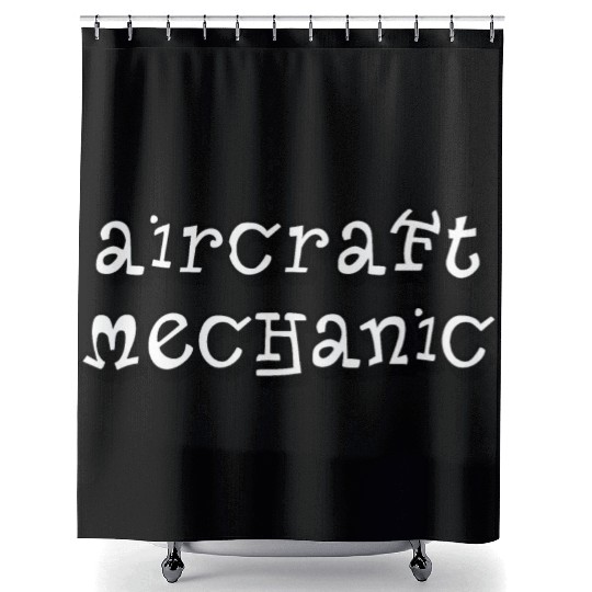Aircraft Mechanic Simple Shower Curtains