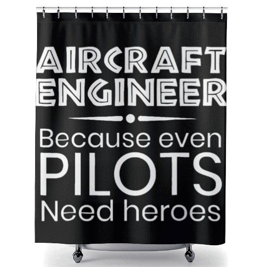 Aircraft Engineer Shower Curtains