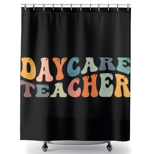 Groovy Daycare Teacher Provider Childcare Shower Curtains