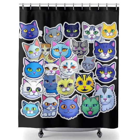 Hilarious Meme Cats: Shareable Humor Pack Shower Curtains