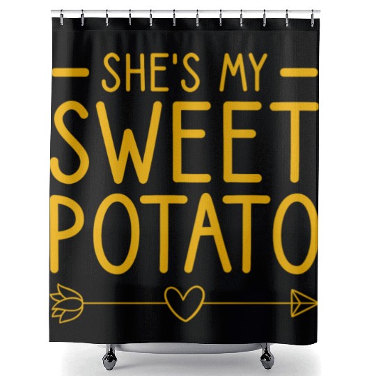 She s My Sweet Potato I Yam Couple s Matching Shower Curtains