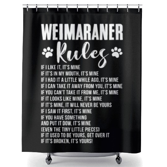 Weimaraner Rules Shower Curtains