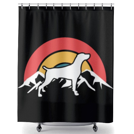 Weimaraner Silhouette Shower Curtains