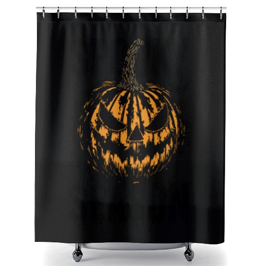 Halloween Jack O Lantern Spooky Season Shower Curtains